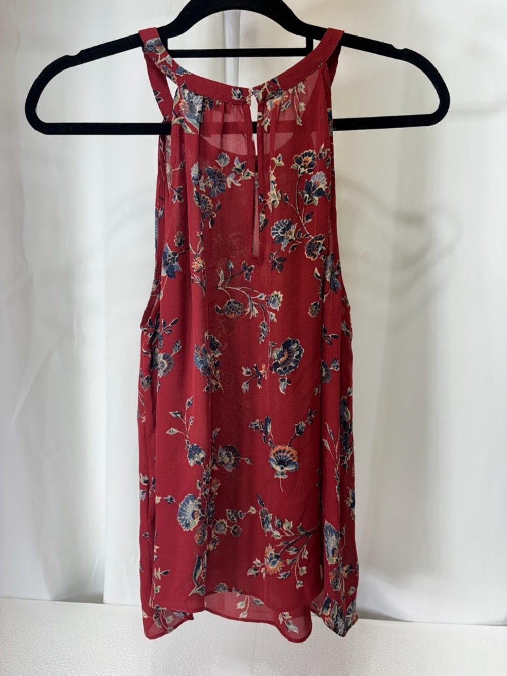 Joie Red Floral Halter Neck Blouse 3003 - Picture 2 of 8